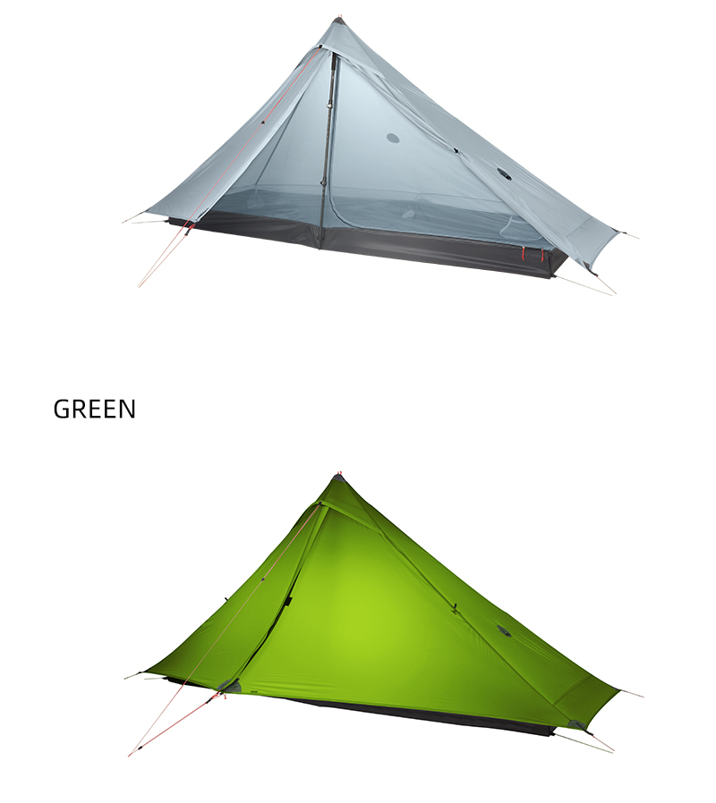 Cheap Goat Tents 3F UL GEAR Lanshan 1 Pro Waterproof Tents 3 4 Season 15D Silnylon Rodless Tent Outdoor 1 Person Light Weight Camping Tent   